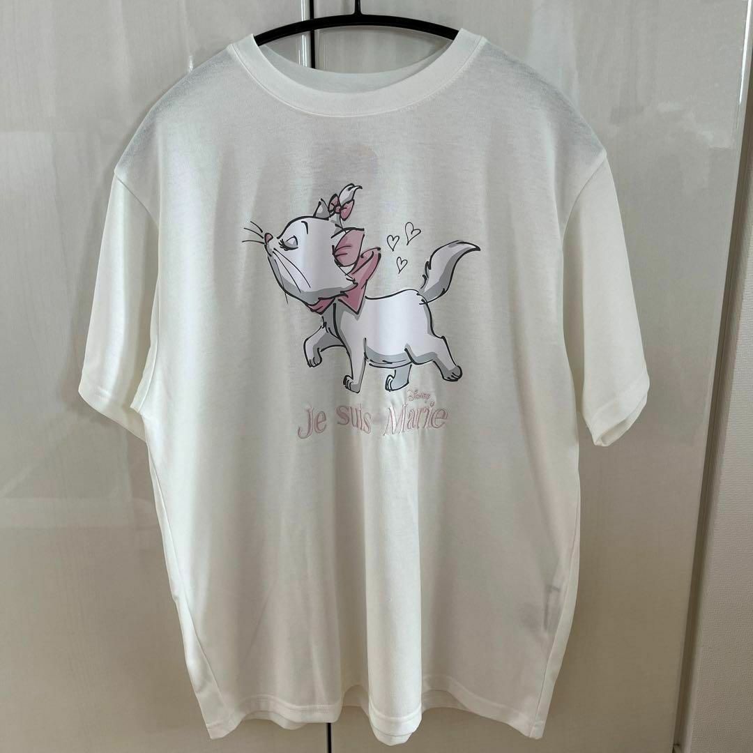 Disney(ディズニー)の新品未使用　Lサイズ　マリーちゃん　半袖　ホワイト　ディズニー レディースのトップス(Tシャツ(半袖/袖なし))の商品写真