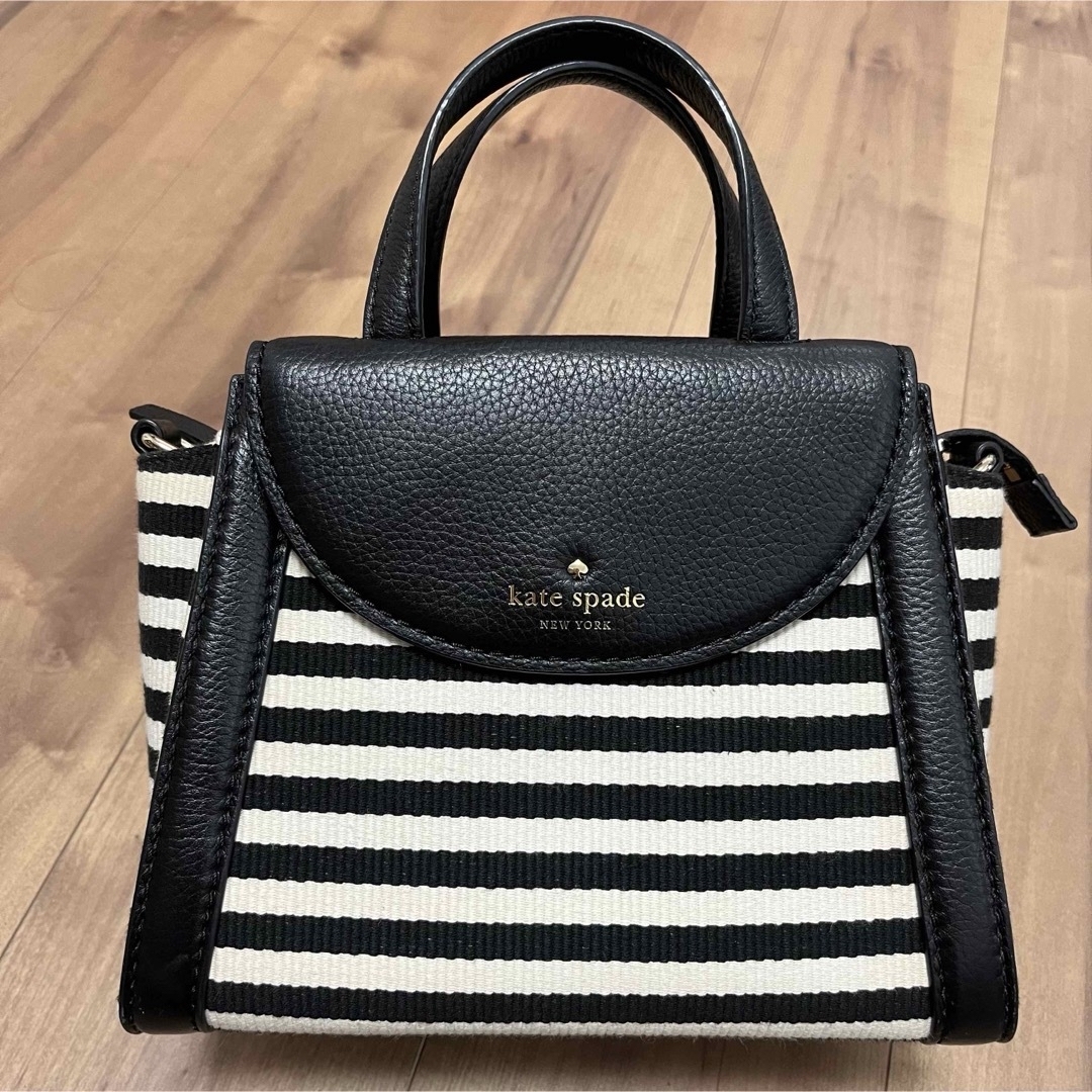 kate spade new york(ケイトスペードニューヨーク)の【kate spade】2WAY ハンドバッグ ショルダーバッグ ボーダー 本革 レディースのバッグ(ハンドバッグ)の商品写真