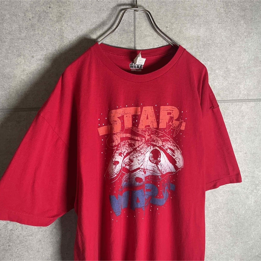 VINTAGE(ヴィンテージ)の[古着]スターウォーズ　半袖　Tシャツ　ミレニアム・ファルコン　宇宙船　ムービー メンズのトップス(Tシャツ/カットソー(半袖/袖なし))の商品写真