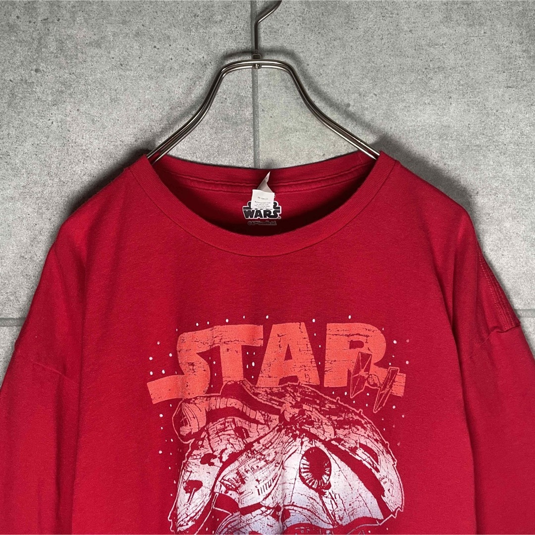 VINTAGE(ヴィンテージ)の[古着]スターウォーズ　半袖　Tシャツ　ミレニアム・ファルコン　宇宙船　ムービー メンズのトップス(Tシャツ/カットソー(半袖/袖なし))の商品写真