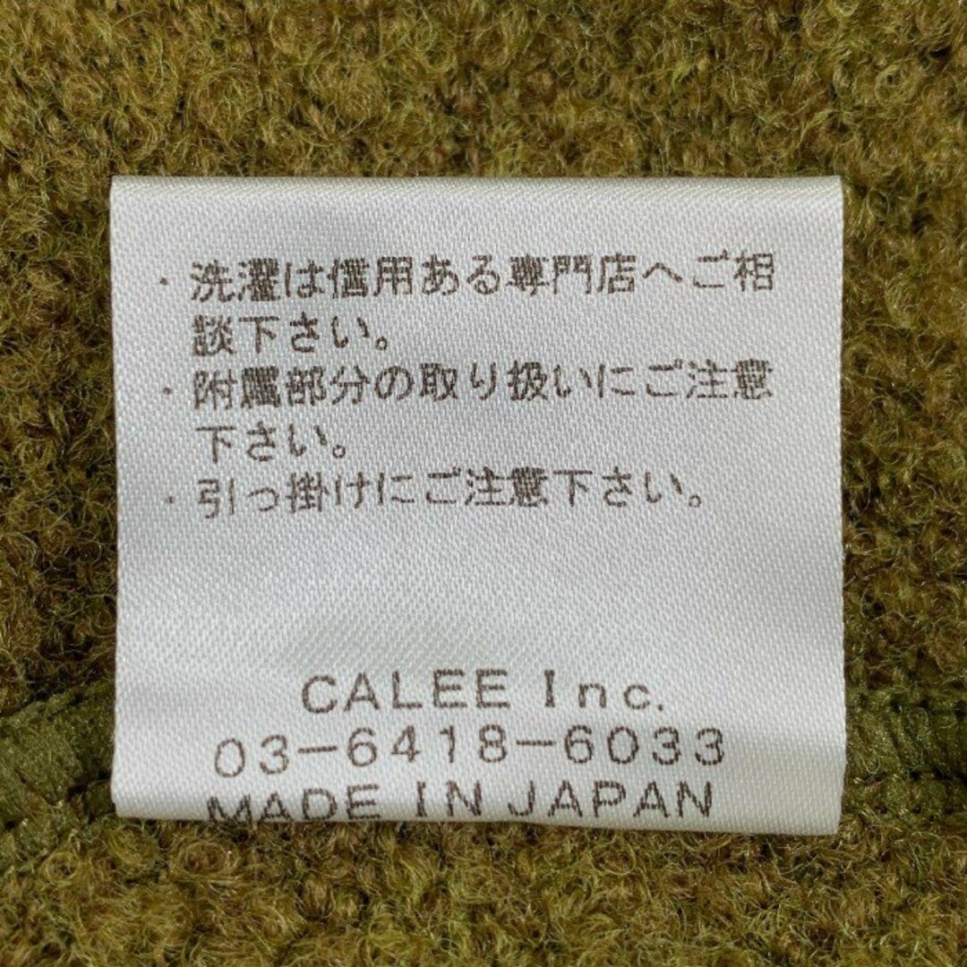 CALEE(キャリー)のCALEE キャリー ウールニットセーター クルーネック オリーブ Size L メンズのトップス(ニット/セーター)の商品写真