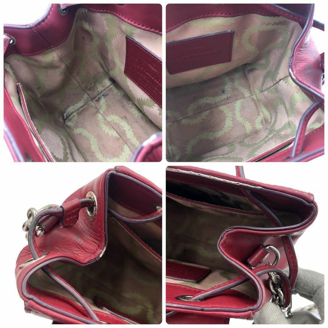 Vivienne Westwood(ヴィヴィアンウエストウッド)の希少✨ヴィヴィアンウエストウッド ショルダーバッグ 巾着 オーブ ボルドー レディースのバッグ(ショルダーバッグ)の商品写真