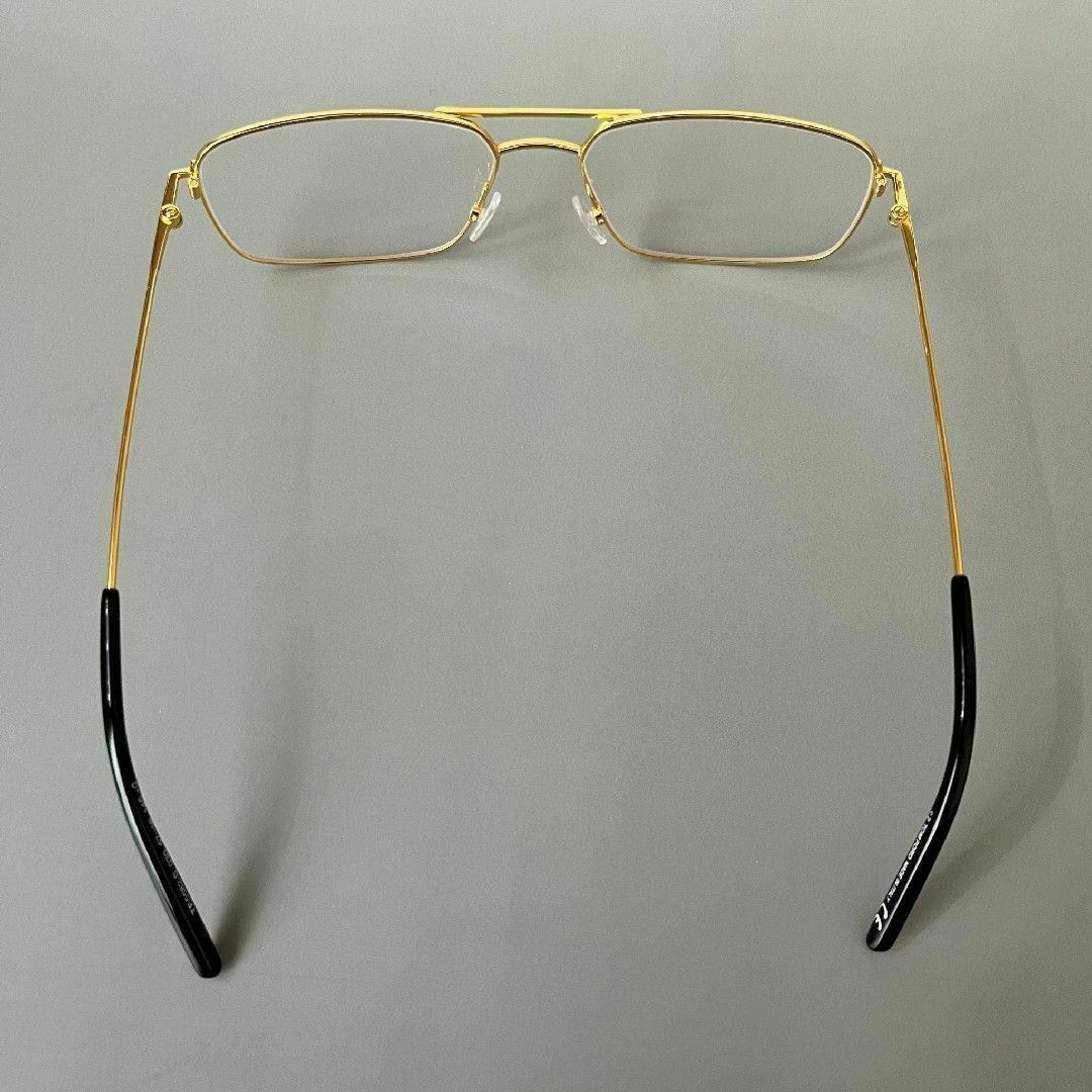 TOM FORD EYEWEAR(トムフォードアイウェア)のトムフォード メガネ メンズ レディース ゴールド メタル ツーブリッジ 黒 金 メンズのファッション小物(サングラス/メガネ)の商品写真