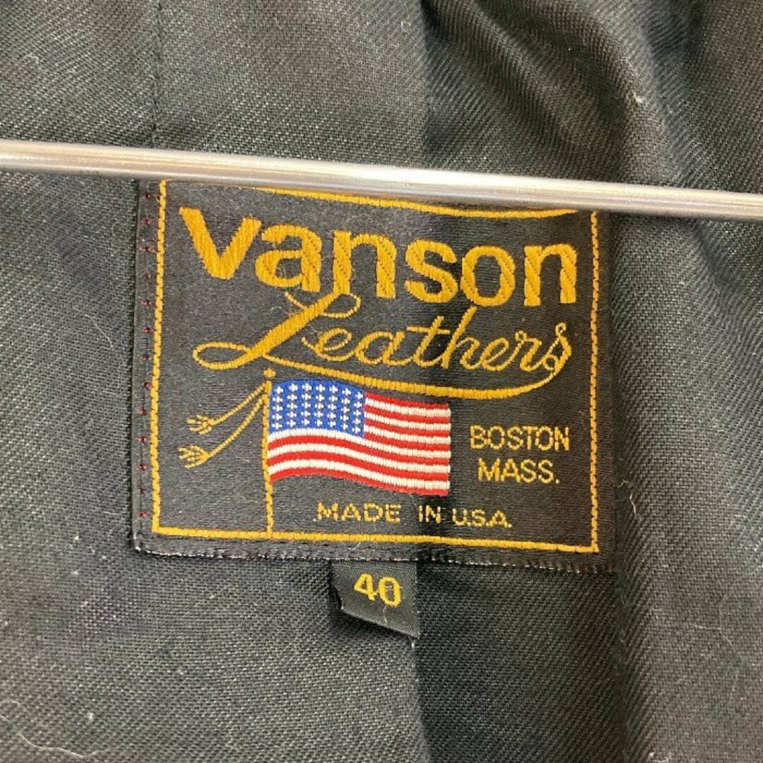 VANSON(バンソン)の★VANSON バンソン ENFIELD ENF エンフィールド シングル ライダースジャケット ブラック size40 メンズのジャケット/アウター(ライダースジャケット)の商品写真