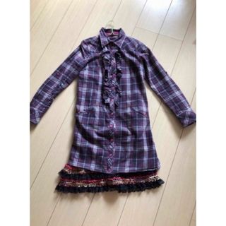 ドーリーガールバイアナスイ(DOLLY GIRL BY ANNA SUI)の⑥1★ドーリーガール/アナスイ/チェック柄ネル地シャツコート/(シャツ/ブラウス(長袖/七分))