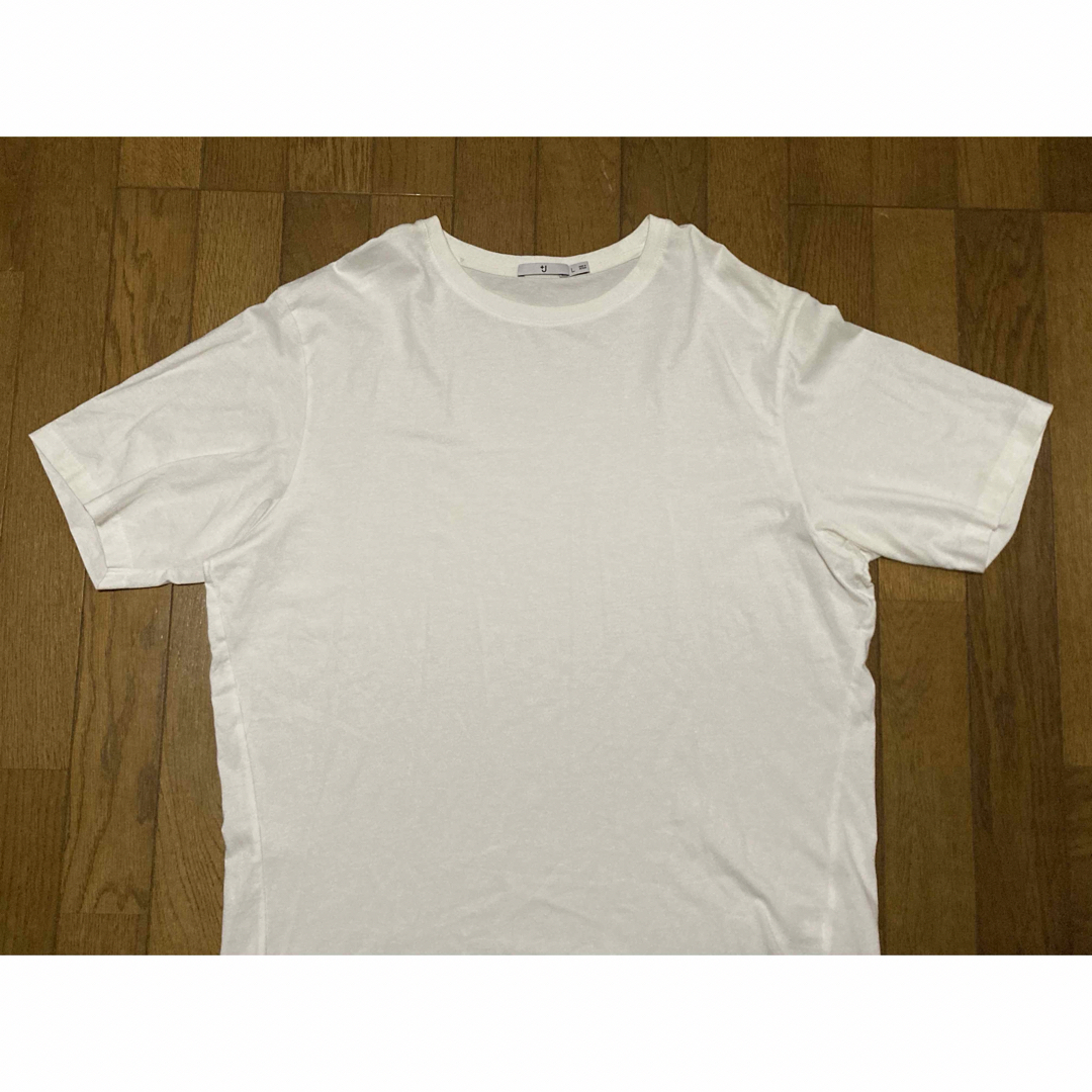 UNIQLO(ユニクロ)のユニクロ(UNIQLO) プラスj 半袖 Tシャツ 白色 Lサイズ メンズのトップス(Tシャツ/カットソー(半袖/袖なし))の商品写真
