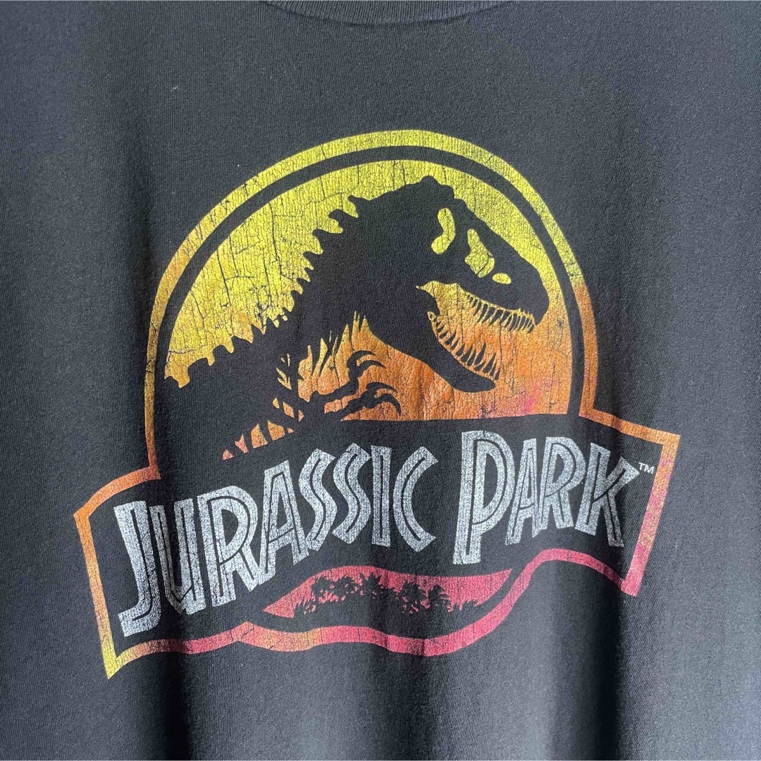 VINTAGE(ヴィンテージ)の[古着]ジュラシックパーク　半袖　Tシャツ　93年映画　ムービー　プリント　黒 メンズのトップス(Tシャツ/カットソー(半袖/袖なし))の商品写真