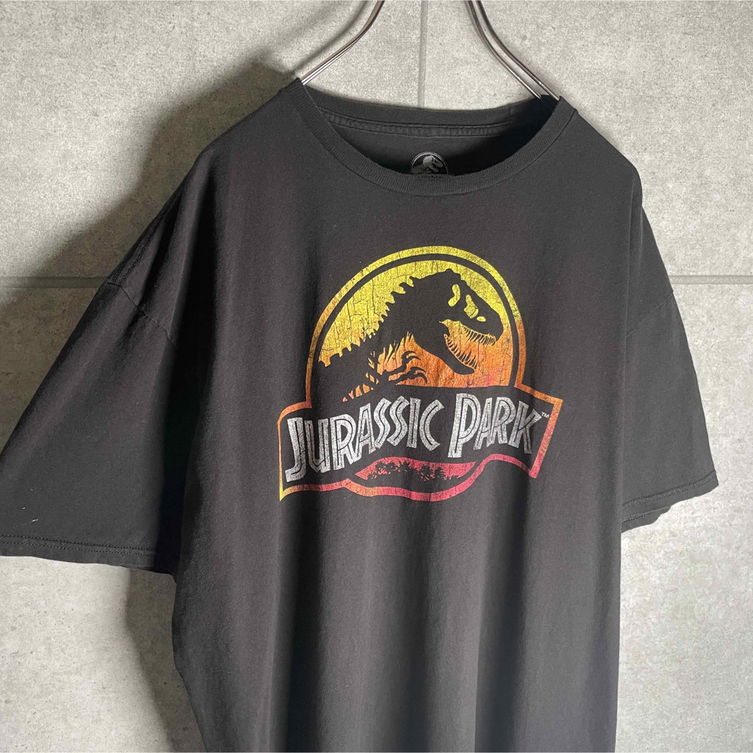 VINTAGE(ヴィンテージ)の[古着]ジュラシックパーク　半袖　Tシャツ　93年映画　ムービー　プリント　黒 メンズのトップス(Tシャツ/カットソー(半袖/袖なし))の商品写真