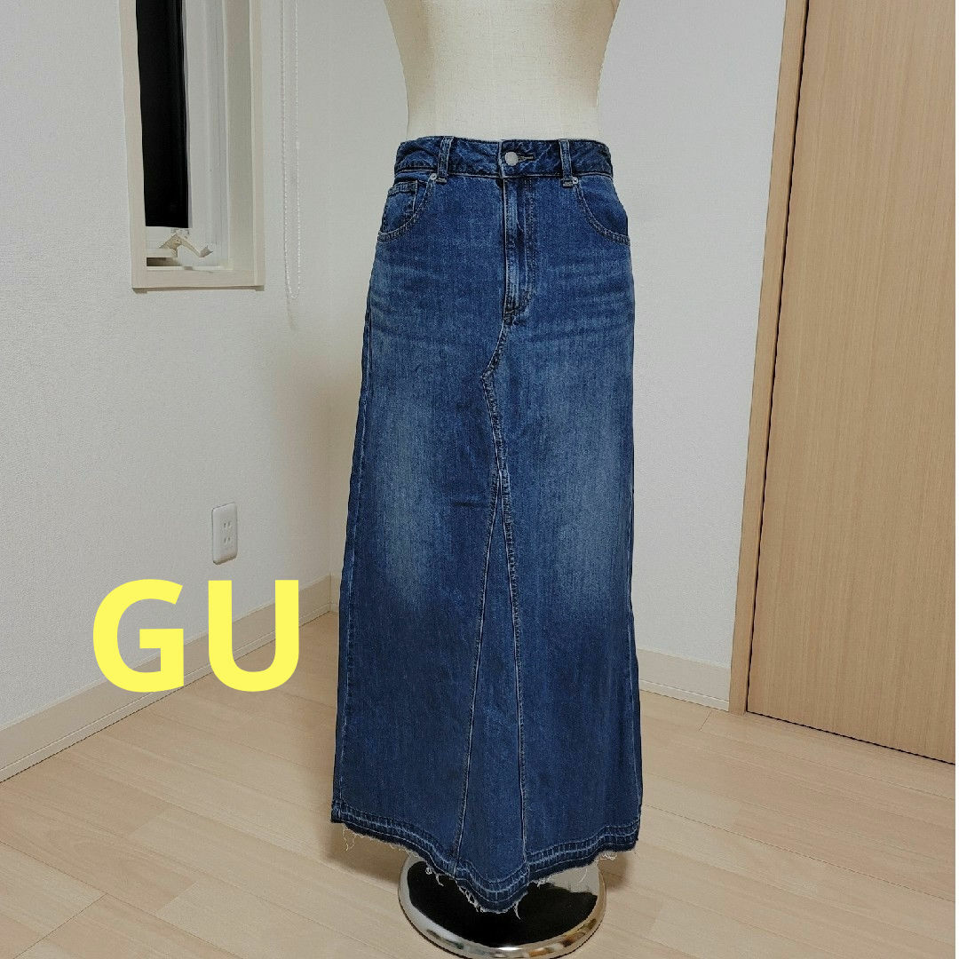 GU(ジーユー)のGU　デニムスカート レディースのスカート(ロングスカート)の商品写真