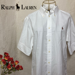 Ralph Lauren - 美品☆ラルフローレン　半袖シャツ　ホワイト　コットン100%
