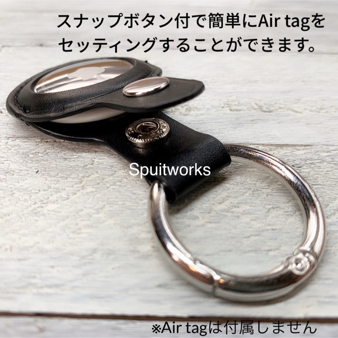 Apple air tagケース　レザー　グリーン　2個セット スマホ/家電/カメラのスマホアクセサリー(その他)の商品写真