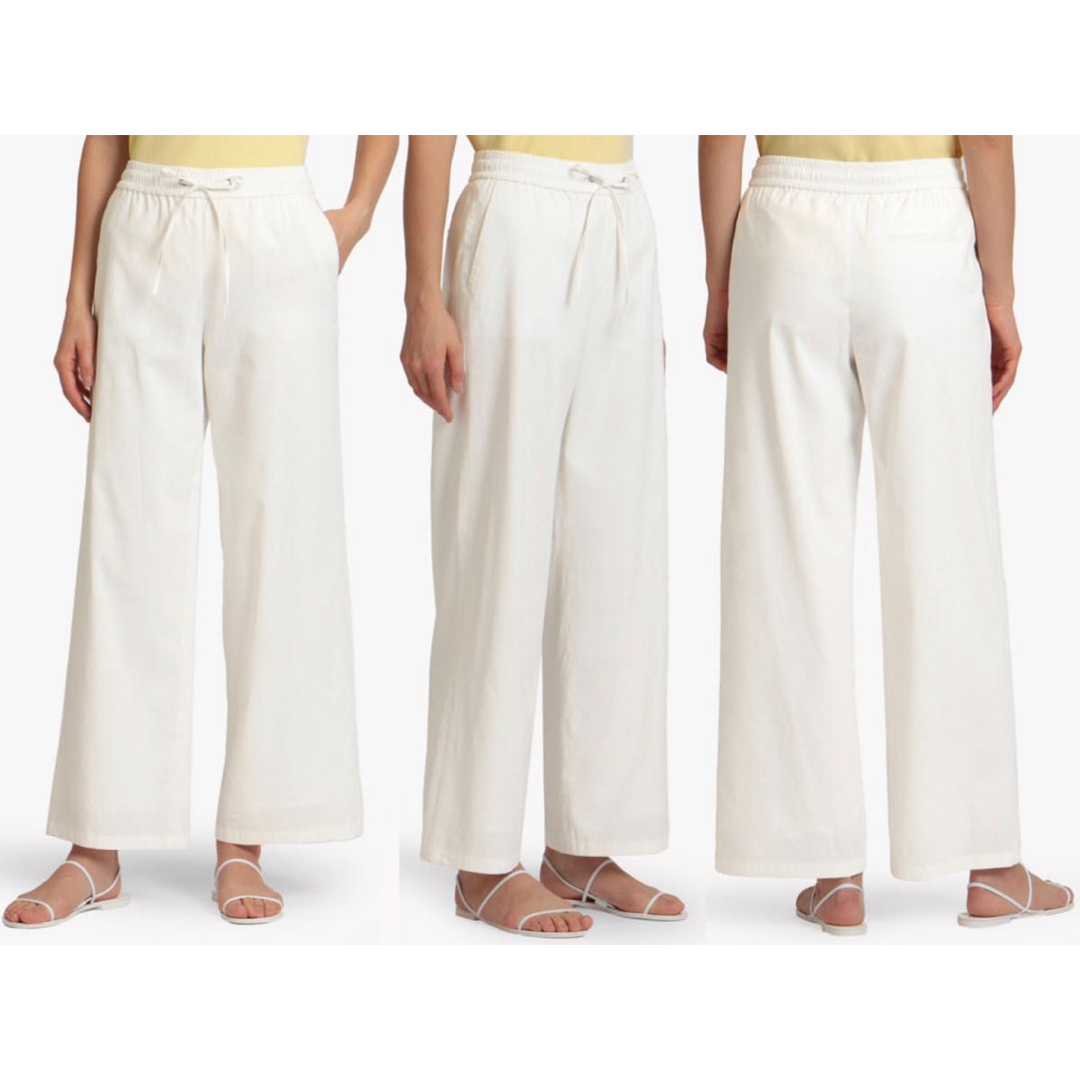 Theory luxe - 新品 theory luxe Crisp Linen ワイドパンツ 白 Theory luxe - 新品 theory luxe Crisp Linen ワイドパンツ 白