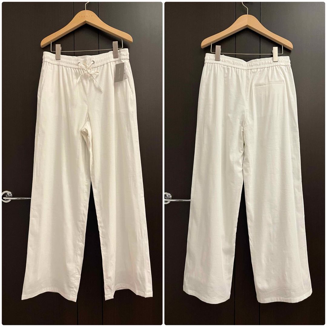 Theory luxe - 新品 theory luxe Crisp Linen ワイドパンツ 白 Theory luxe - 新品 theory luxe Crisp Linen ワイドパンツ 白