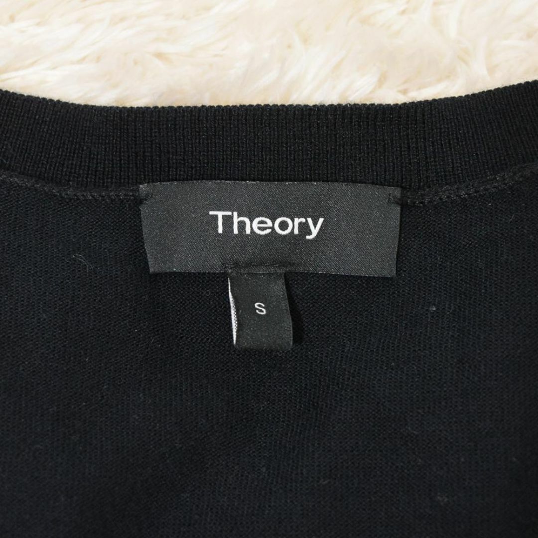 theory(セオリー)のTheory 20SS 洗える コットン Vネック プルオーバーニット 黒 S レディースのトップス(ニット/セーター)の商品写真