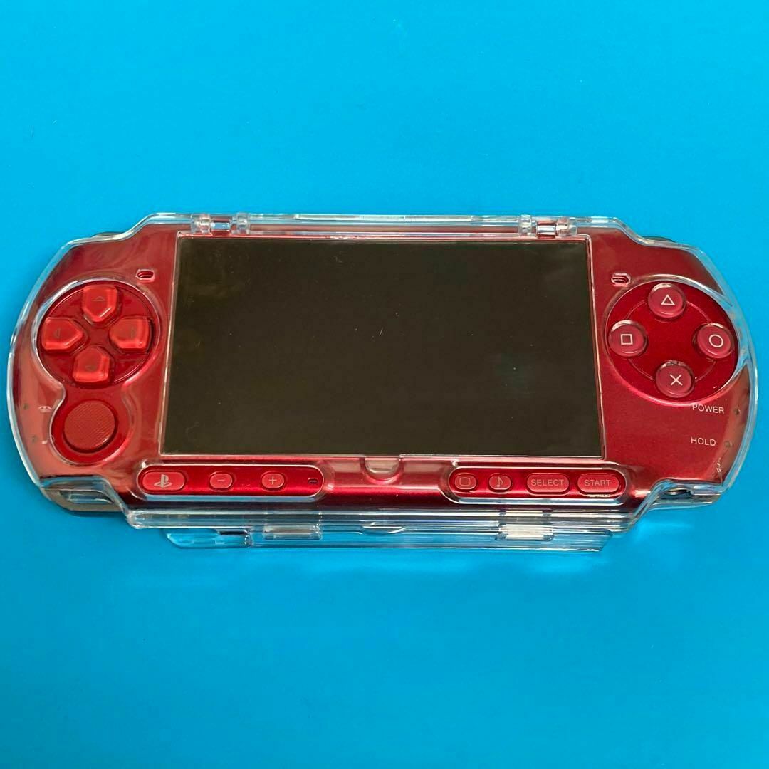 PlayStation Portable(プレイステーションポータブル)のPSP2000/3000対応 透明 保護ケース　クリアカバー　保護フィルム付き エンタメ/ホビーのゲームソフト/ゲーム機本体(携帯用ゲーム機本体)の商品写真