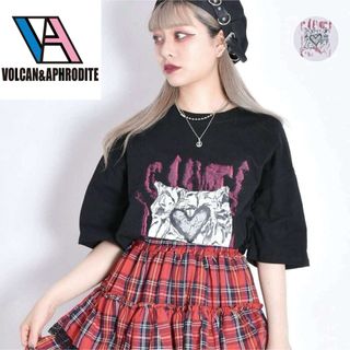 VOLCAN & APHRODITE バンT風 HEART Tシャツ(Tシャツ(半袖/袖なし))