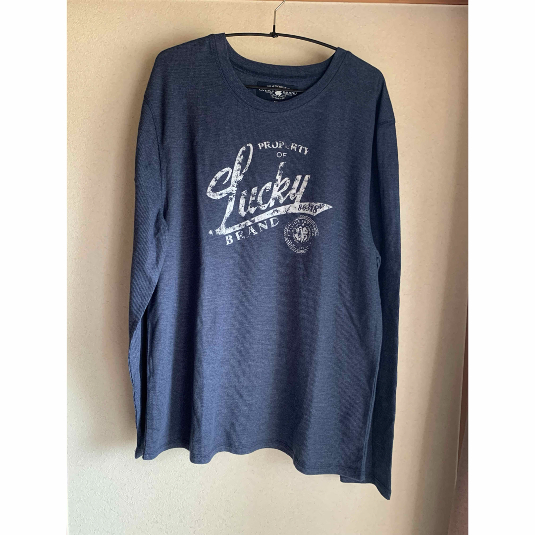 Lucky Brand(ラッキーブランド)のLUCKY BRAND ロングTシャツ  XL  ネイビーメンズ レディース メンズのトップス(Tシャツ/カットソー(七分/長袖))の商品写真