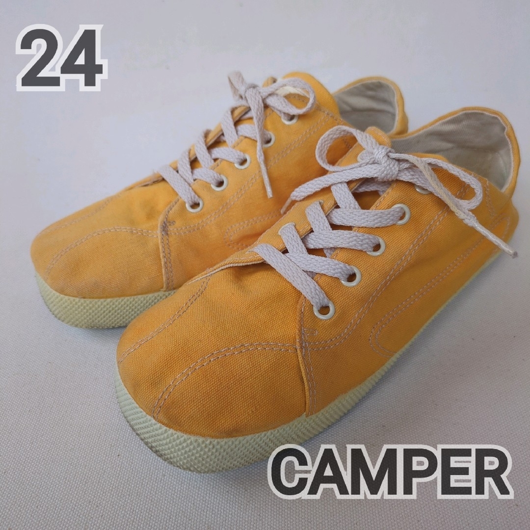 CAMPER(カンペール)の(24) カンペール キャンバススニーカー 黄色 レディースの靴/シューズ(スニーカー)の商品写真