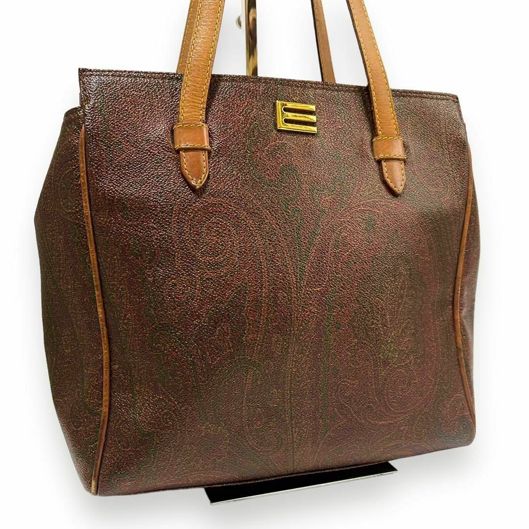 ETRO(エトロ)の✨希少✨ エトロ トートバッグ ペイズリー スクエアバッグ ブラウン 751 レディースのバッグ(トートバッグ)の商品写真