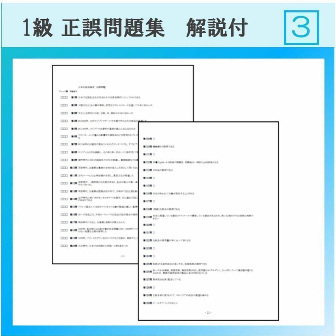 化粧品検定 1級 完全対策問題集 2024 解説付 当日発送 エンタメ/ホビーの本(資格/検定)の商品写真