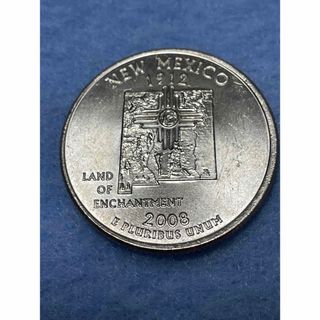 アメリカ25セント  記念硬貨New Mexico  2008-2-D(貨幣)