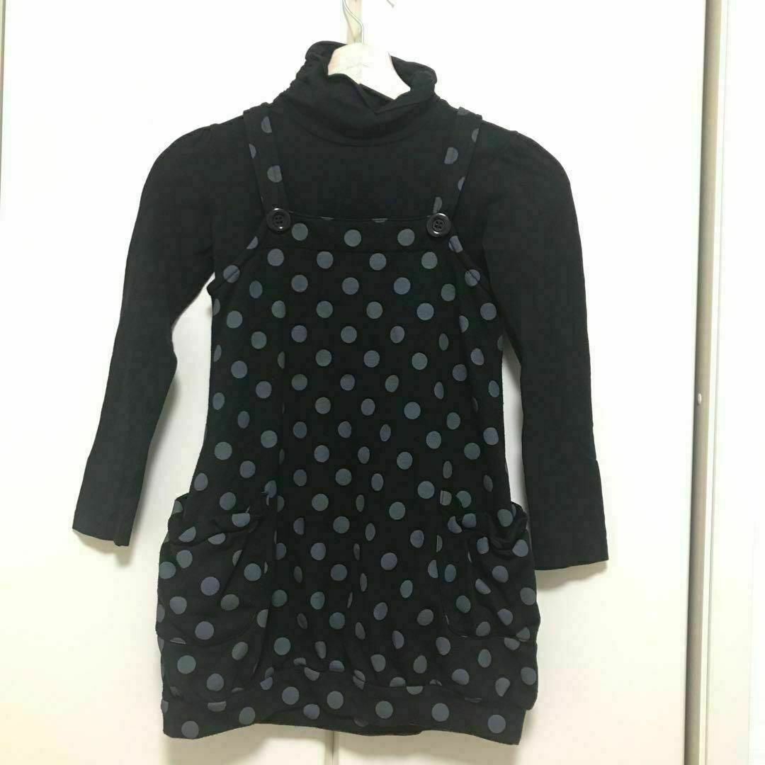 ハイネック 長袖 Tシャツ 130cm スカート オーバーオール 140cm キッズ/ベビー/マタニティのキッズ服女の子用(90cm~)(スカート)の商品写真