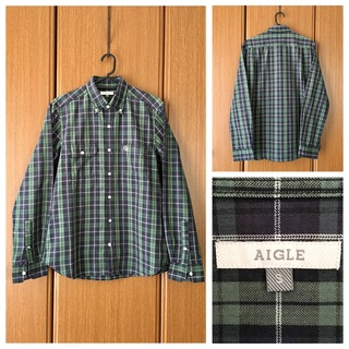 AIGLE - 美品 AIGLE FRANCE Plaid チェック柄 長袖シャツ