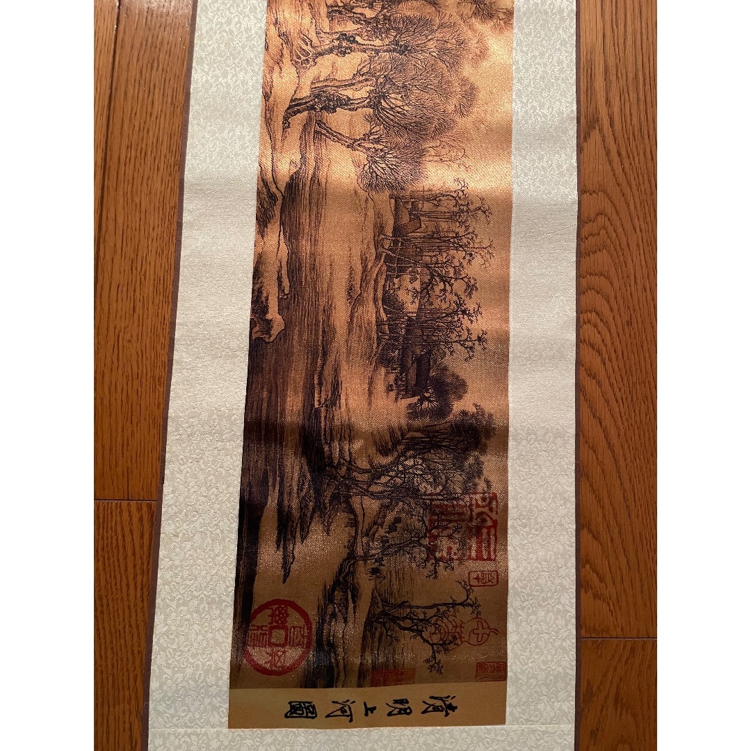早割 万博 レア 美術品 掛軸 清明上河園図 インテリア メルカリ