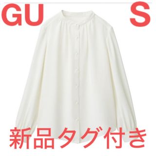 GU - 【新品タグ付き】GU パールボタンブラウス　S ホワイト