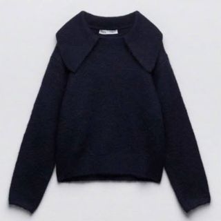 ZARA - ZARA ザラ セーラー ポロ ニット セーター ネイビー