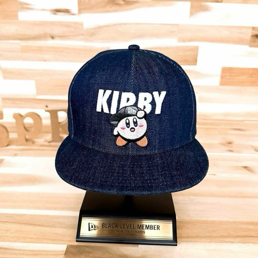 NEW ERA(ニューエラー)の激レア【ニューエラ×星のカービィ】限定コラボ デニム キャップ サンプル 紺×白 メンズの帽子(キャップ)の商品写真