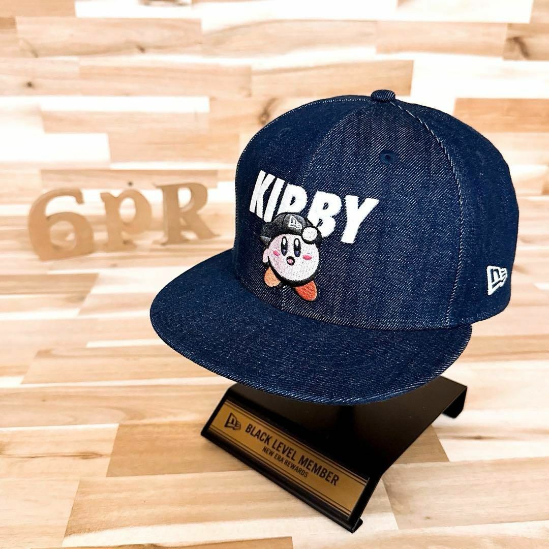 NEW ERA(ニューエラー)の激レア【ニューエラ×星のカービィ】限定コラボ デニム キャップ サンプル 紺×白 メンズの帽子(キャップ)の商品写真