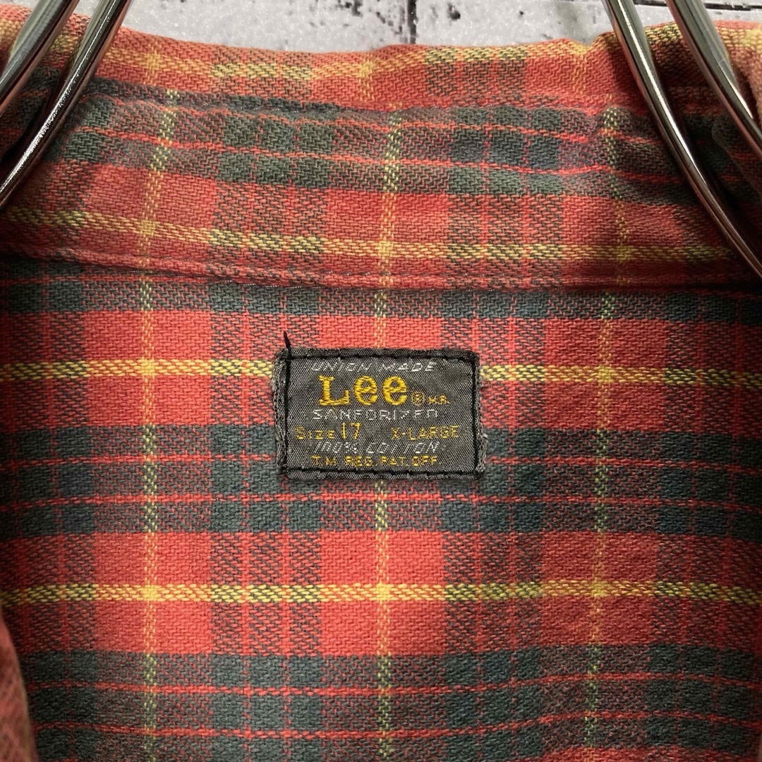 Lee(リー)の【希少】80s Lee/リー チェック ネルシャツ vintage 復刻 XL メンズのトップス(シャツ)の商品写真