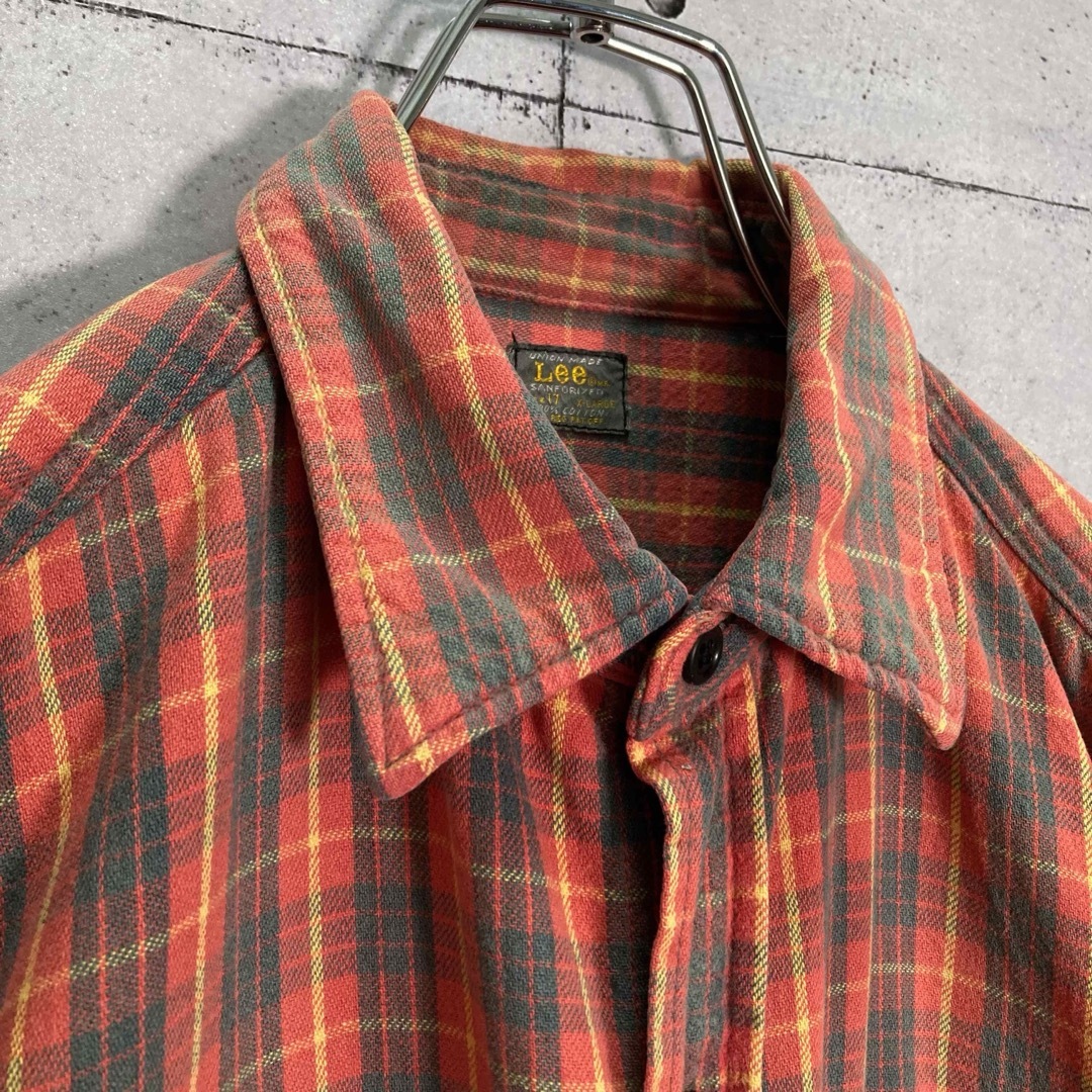 Lee(リー)の【希少】80s Lee/リー チェック ネルシャツ vintage 復刻 XL メンズのトップス(シャツ)の商品写真