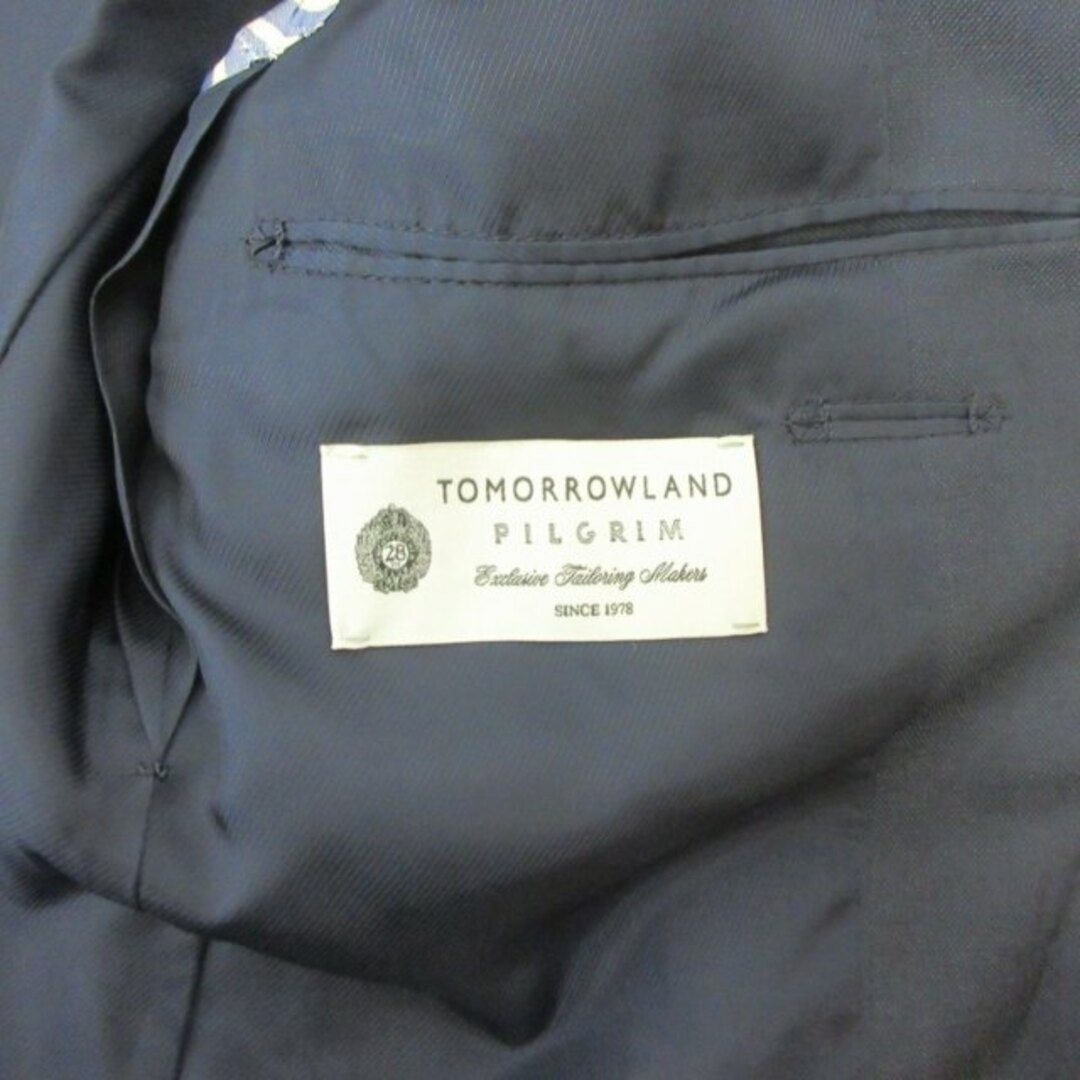 TOMORROWLAND(トゥモローランド)のトゥモローランド TOMORROWLAND テーラードジャケット 紺 42 メンズのジャケット/アウター(テーラードジャケット)の商品写真