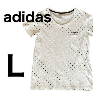 アディダス(adidas)のadidas アディダス Tシャツ ドット 白 トレーニングウェア ランニング(Tシャツ(半袖/袖なし))