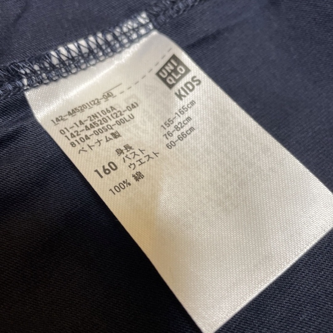 UNIQLO(ユニクロ)の【新品】UNIQLOノースリーブワンピース　160 キッズ/ベビー/マタニティのキッズ服女の子用(90cm~)(ワンピース)の商品写真