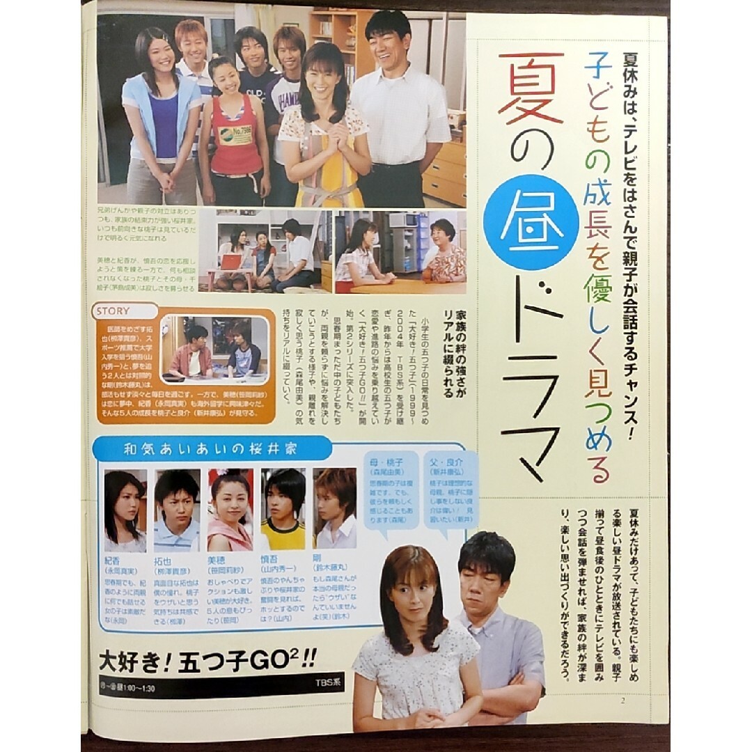 ★浅見れいな表紙のニッセイザテレビジョン2006年8月5日号★森尾由美、有森也実 エンタメ/ホビーの雑誌(アート/エンタメ/ホビー)の商品写真