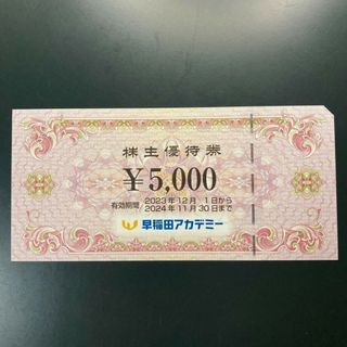 早稲田アカデミー　株主優待券　5000円分