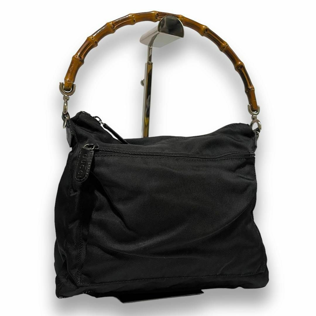 Gucci(グッチ)のグッチ バンブー ハンドバッグ ショルダーバッグ 肩掛け ブラック 743 レディースのバッグ(ハンドバッグ)の商品写真
