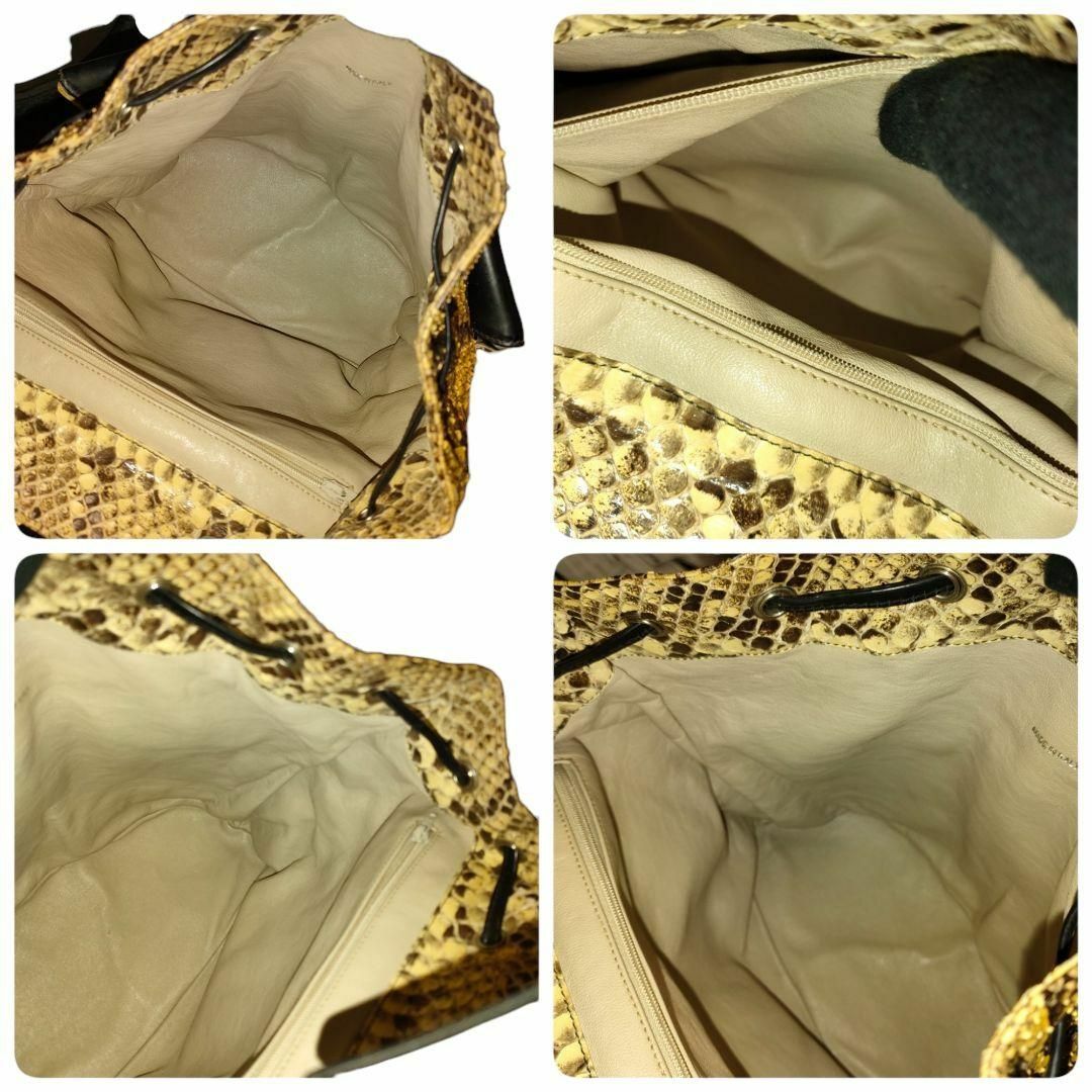 Fabio de Angelis ダイヤモンドパイソン 巾着 リュックサック レディースのバッグ(リュック/バックパック)の商品写真