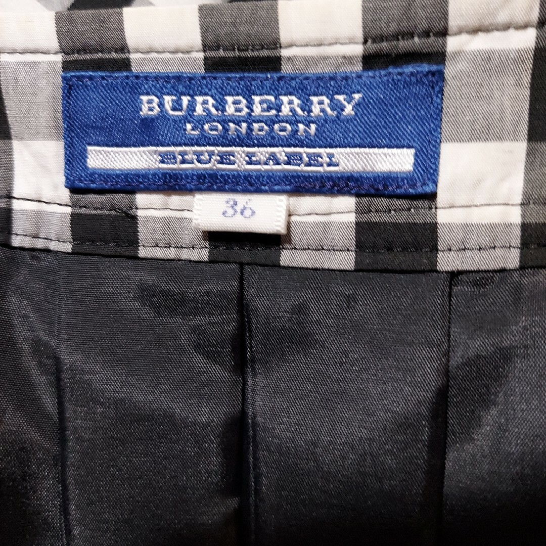 BURBERRY BLUE LABEL(バーバリーブルーレーベル)のバーバリーブルーレーベル  ギンガムチェックAライン共布ベルト付きワンピース レディースのワンピース(ひざ丈ワンピース)の商品写真