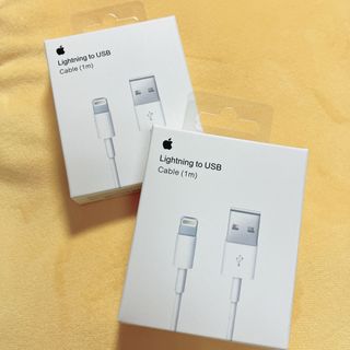 即購入OK‼︎ iPhone純正 ライトニングケーブル1m×2箱セット(バッテリー/充電器)