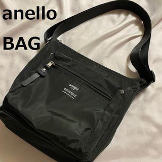 anello - anelloアネロBAGショルダーバッグ斜め掛けカバン 肩掛け収納軽量ブラック