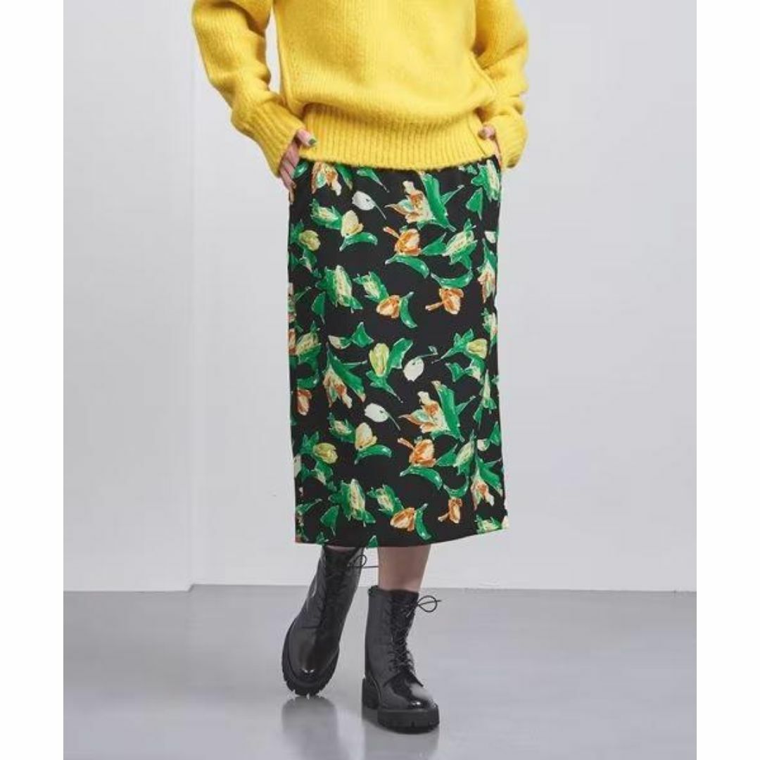 UNITED ARROWS(ユナイテッドアローズ)の【美品】UNITED ARROWS P/PU フラワープリント タイトスカート レディースのスカート(ロングスカート)の商品写真