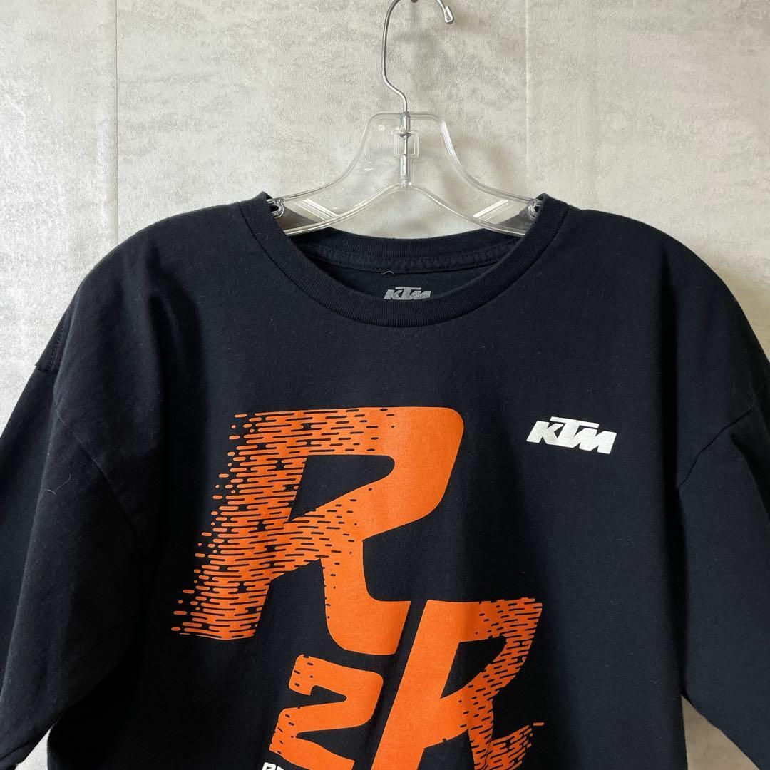 KTM　バイクメーカー　Ｒ2Ｒ　半袖Ｔシャツ　サイズＬ　黒ブラック　メンズ　古着 メンズのトップス(Tシャツ/カットソー(半袖/袖なし))の商品写真