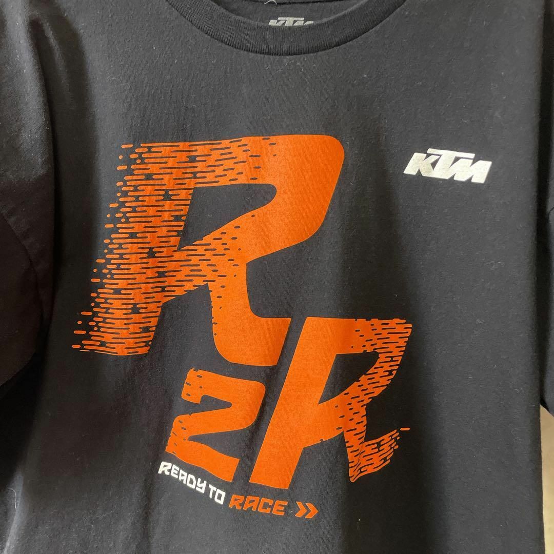 KTM　バイクメーカー　Ｒ2Ｒ　半袖Ｔシャツ　サイズＬ　黒ブラック　メンズ　古着 メンズのトップス(Tシャツ/カットソー(半袖/袖なし))の商品写真