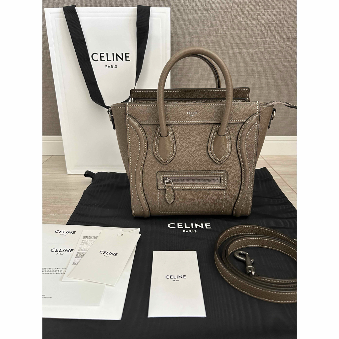 celine(セリーヌ)の再値下げ❗️【極美品】CELINE  セリーヌ　ラゲージ　ナノ　スリ　新ロゴ レディースのバッグ(ショルダーバッグ)の商品写真