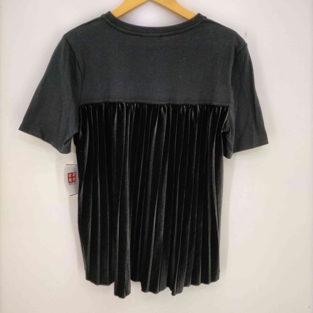 ZARA(ザラ)のZARA(ザラ) バック ベロアプリーツ切替 Tシャツ レディース トップス レディースのトップス(Tシャツ(半袖/袖なし))の商品写真