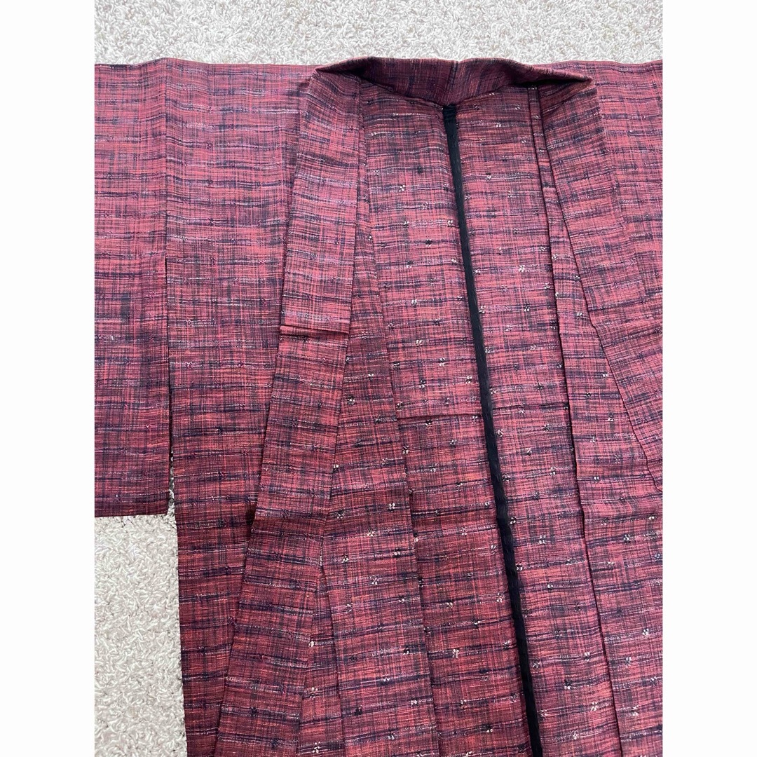 昭和 レトロ  アンティーク 赤 着物 レディースの水着/浴衣(着物)の商品写真